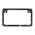 Kies-Motorsports Simply Carbon Fiber Flake Forged Carbon Fiber Motorcycle License Plate Frame Green Flake Forged