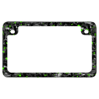 Kies-Motorsports Simply Carbon Fiber Flake Forged Carbon Fiber Motorcycle License Plate Frame Green Flake Forged