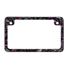 Kies-Motorsports Simply Carbon Fiber Flake Forged Carbon Fiber Motorcycle License Plate Frame Purple Flake Forged