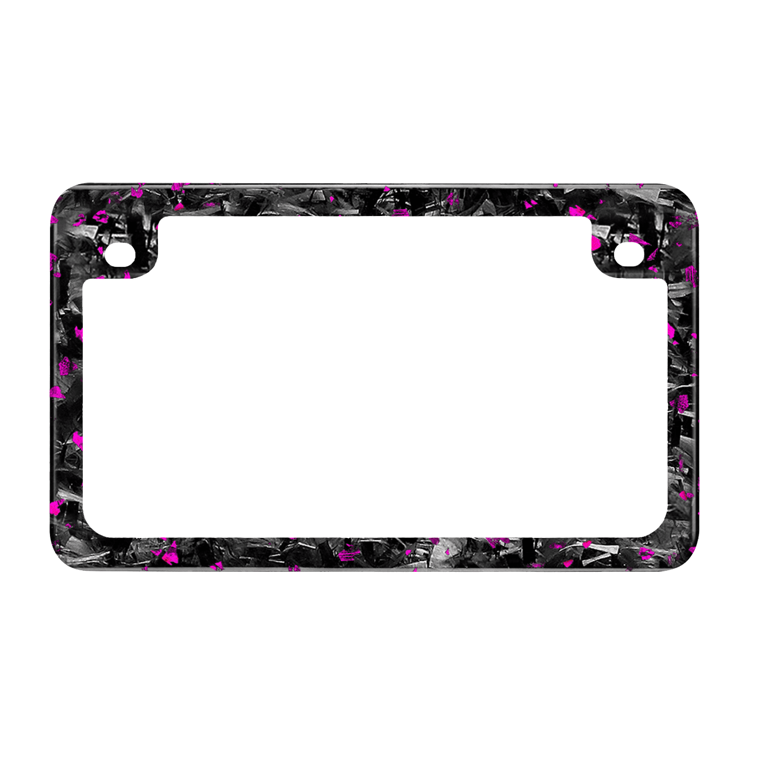 Kies-Motorsports Simply Carbon Fiber Flake Forged Carbon Fiber Motorcycle License Plate Frame Purple Flake Forged