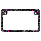Kies-Motorsports Simply Carbon Fiber Flake Forged Carbon Fiber Motorcycle License Plate Frame Purple Flake Forged