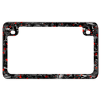 Kies-Motorsports Simply Carbon Fiber Flake Forged Carbon Fiber Motorcycle License Plate Frame Red Flake Forged