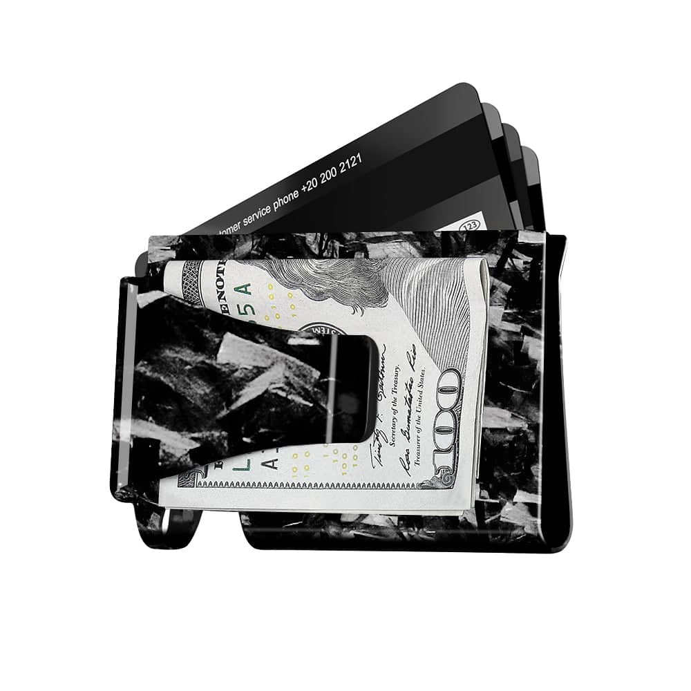Kies-Motorsports Simply Carbon Fiber Forged Carbon Fiber Cash & Card Slim Wallet