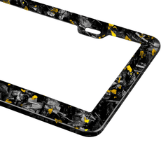 Kies-Motorsports Simply Carbon Fiber Gold Flake Forged Carbon Fiber License Plate Frame