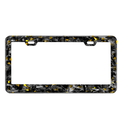 Kies-Motorsports Simply Carbon Fiber Gold Flake Forged Carbon Fiber License Plate Frame