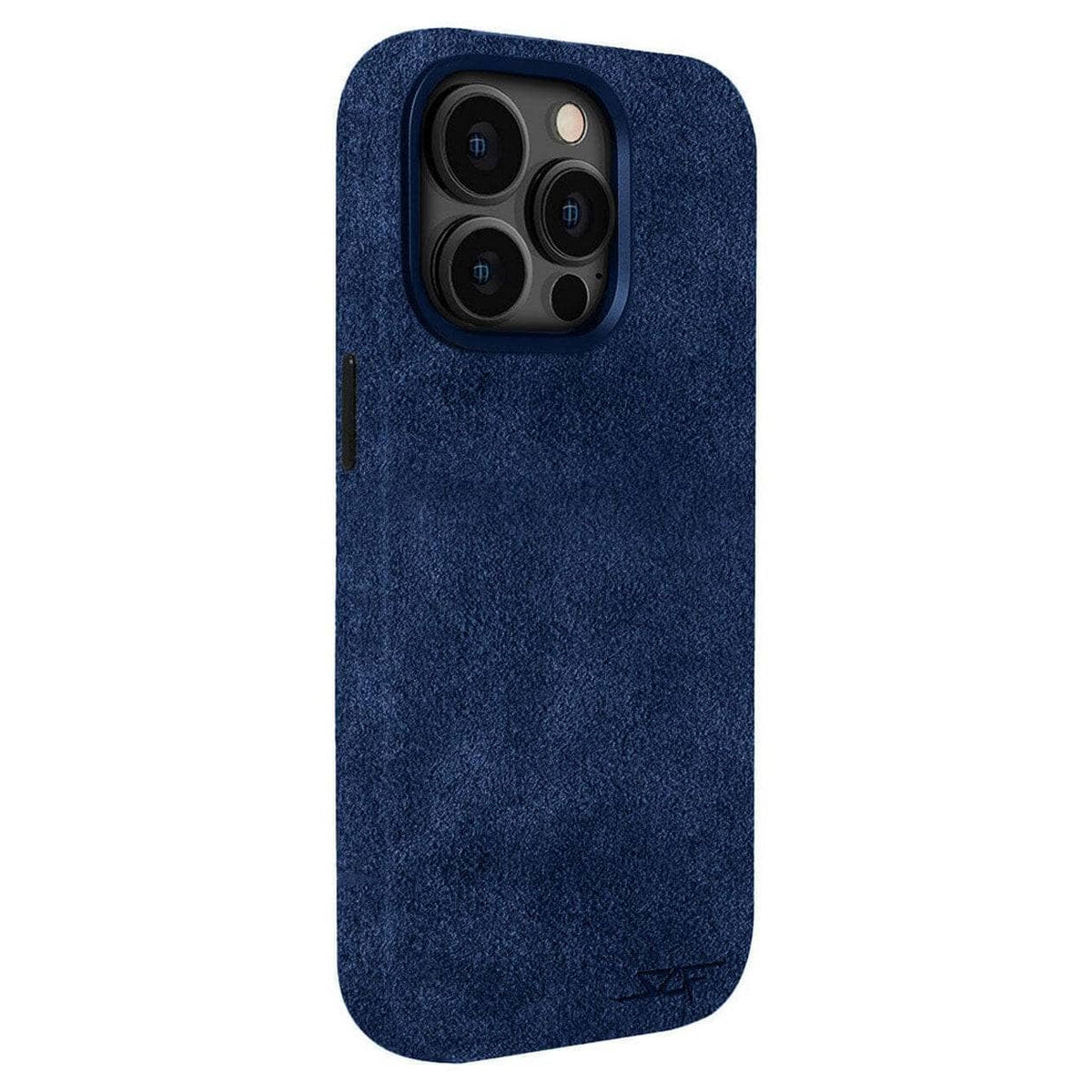 Kies-Motorsports Simply Carbon Fiber iPhone | Alcantara Case | GHOST Series Blue Alcantara / iPhone 15 Pro Max