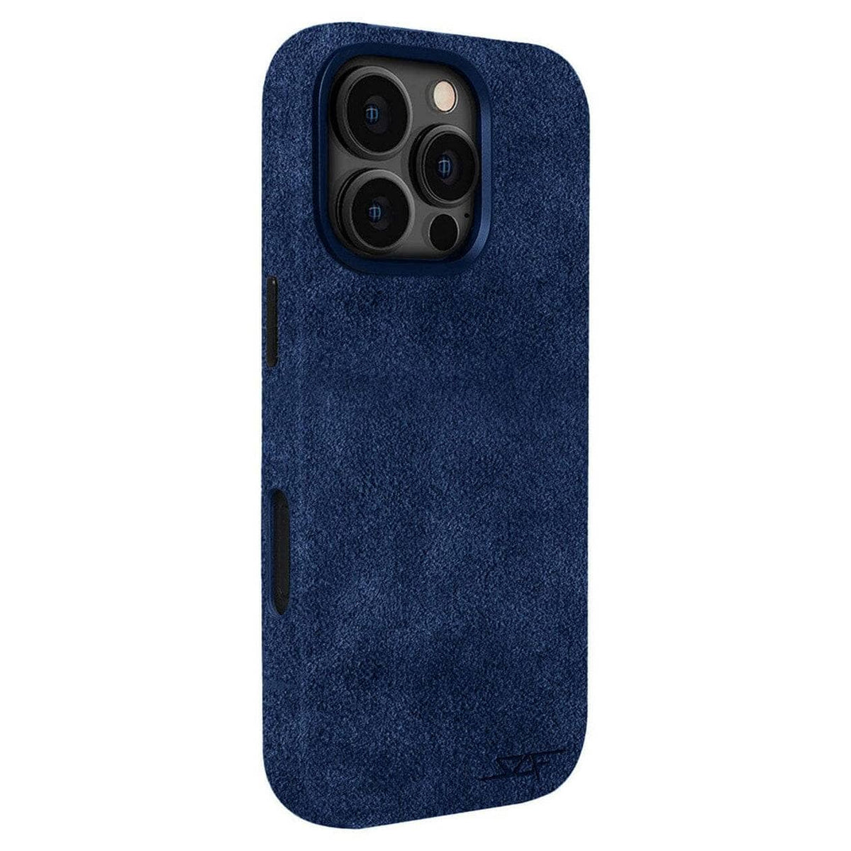 Kies-Motorsports Simply Carbon Fiber iPhone | Alcantara Case | GHOST Series Blue Alcantara / iPhone 16 Pro Max