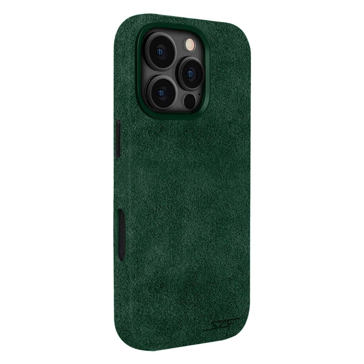 Kies-Motorsports Simply Carbon Fiber iPhone | Alcantara Case | GHOST Series Green Alcantara / iPhone 16 Pro Max