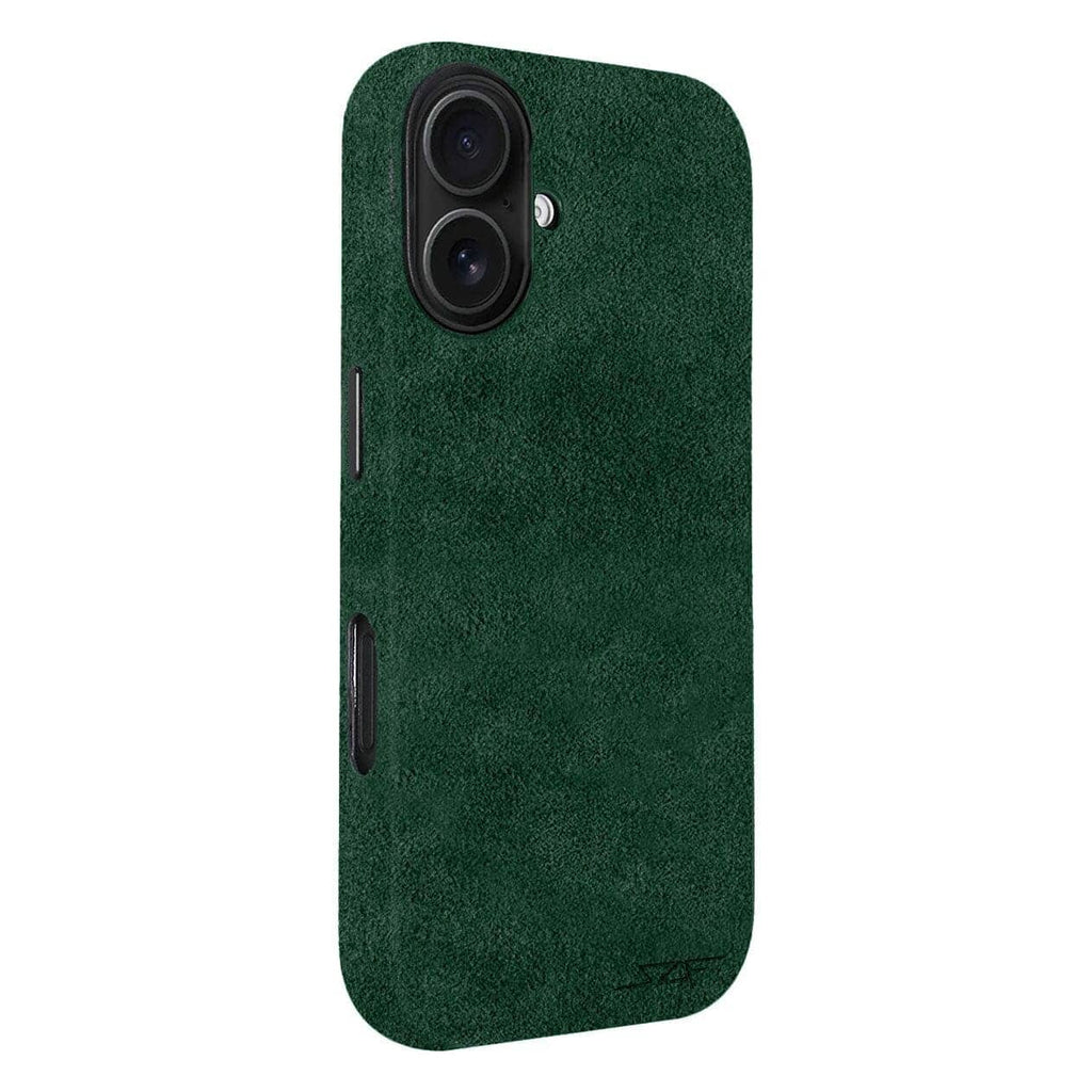 Kies-Motorsports Simply Carbon Fiber iPhone | Alcantara Case | GHOST Series Green Alcantara / iPhone 17