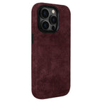 Kies-Motorsports Simply Carbon Fiber iPhone | Alcantara Case | GHOST Series Red Alcantara / iPhone 15 Pro Max