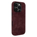 Kies-Motorsports Simply Carbon Fiber iPhone | Alcantara Case | GHOST Series Red Alcantara / iPhone 16 Pro Max