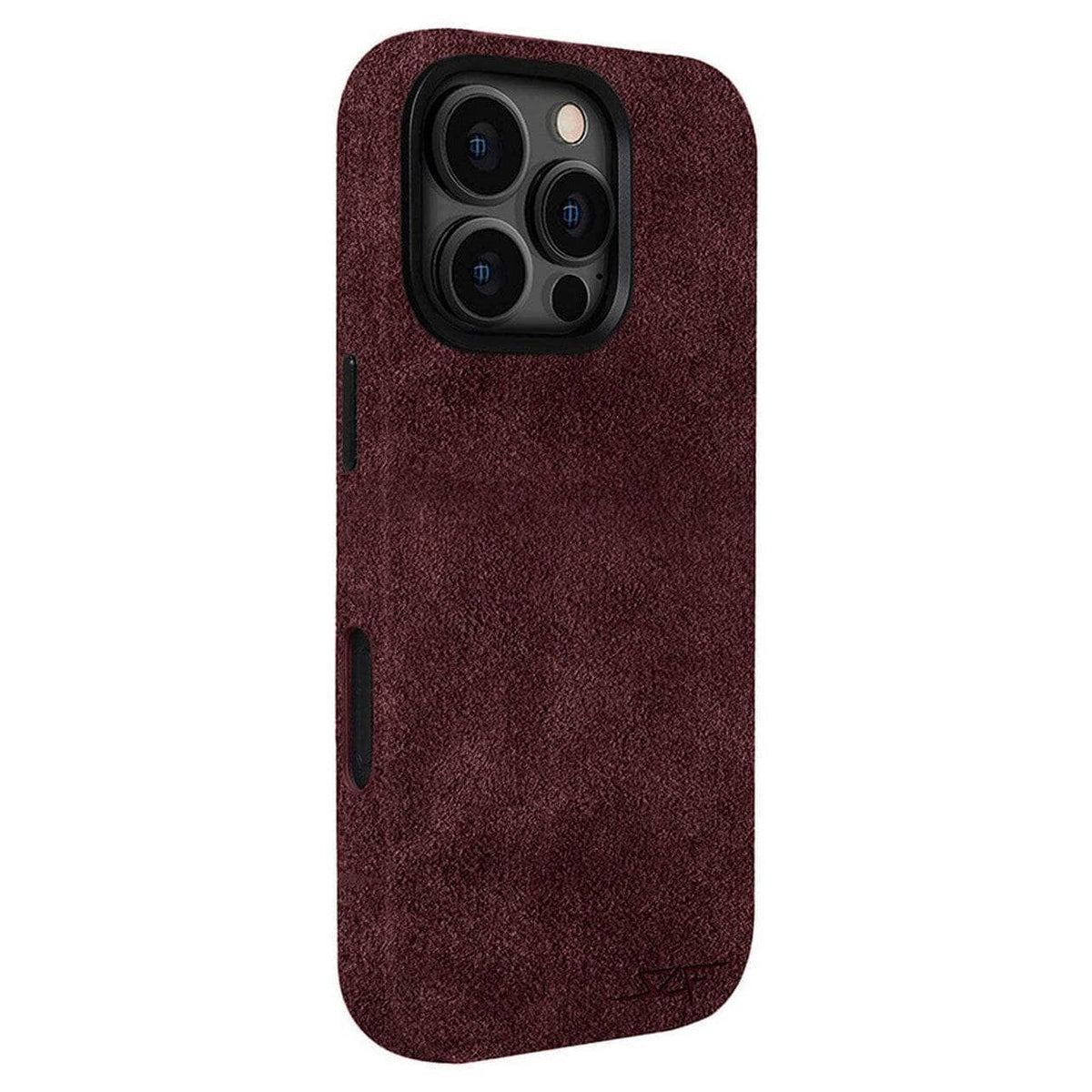 Kies-Motorsports Simply Carbon Fiber iPhone | Alcantara Case | GHOST Series Red Alcantara / iPhone 16 Pro Max