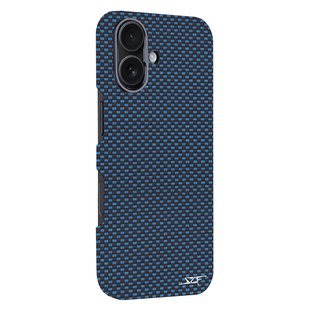 Kies-Motorsports Simply Carbon Fiber iPhone | Aramid Fiber Case | GHOST Series Blue Aramid Fiber / iPhone 17