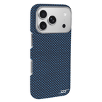 Kies-Motorsports Simply Carbon Fiber iPhone | Aramid Fiber Case | GHOST Series Blue Aramid Fiber / iPhone 17 Pro Max
