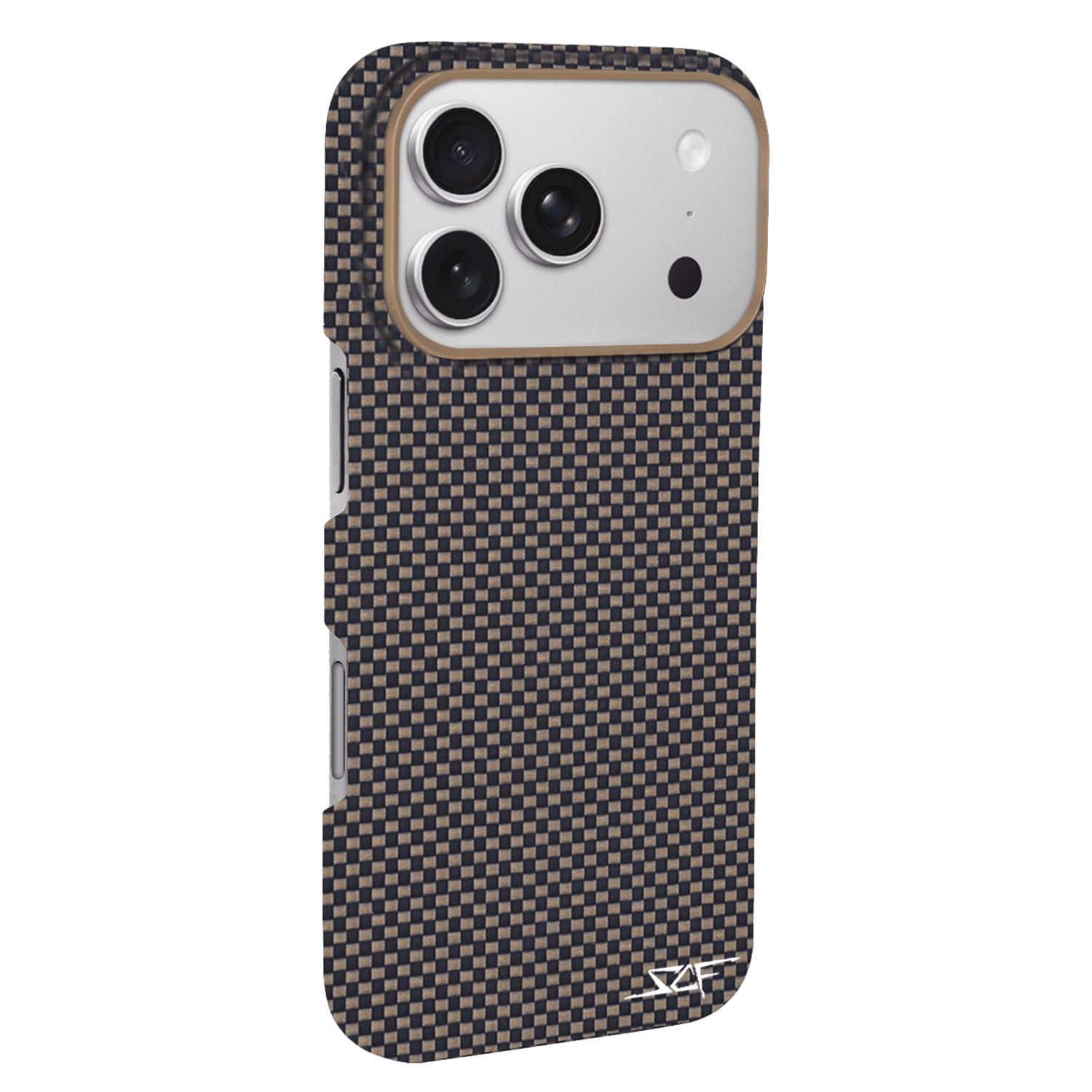 Kies-Motorsports Simply Carbon Fiber iPhone | Aramid Fiber Case | GHOST Series Brown Aramid Fiber / iPhone 17 Pro Max
