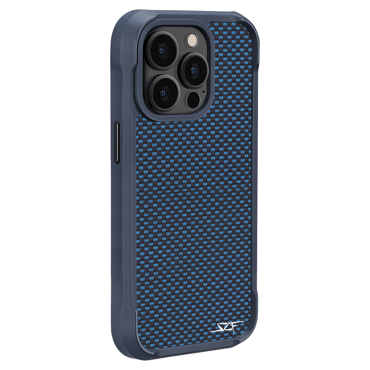 Kies-Motorsports Simply Carbon Fiber iPhone | Aramid Fiber Case | SPORT Series Blue Aramid Fiber / iPhone 15 Pro Max