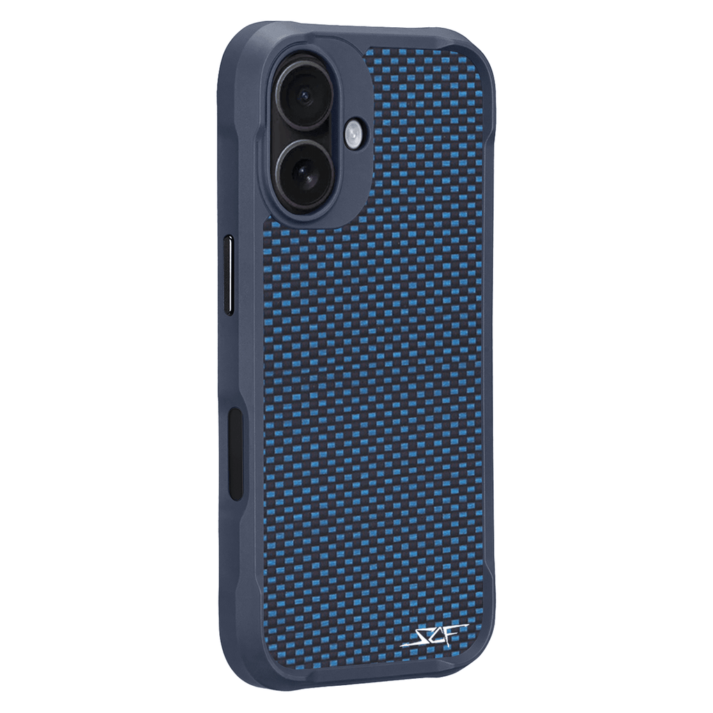 Kies-Motorsports Simply Carbon Fiber iPhone | Aramid Fiber Case | SPORT Series Blue Aramid Fiber / iPhone 17