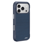 Kies-Motorsports Simply Carbon Fiber iPhone | Aramid Fiber Case | SPORT Series Blue Aramid Fiber / iPhone 17 Pro Max