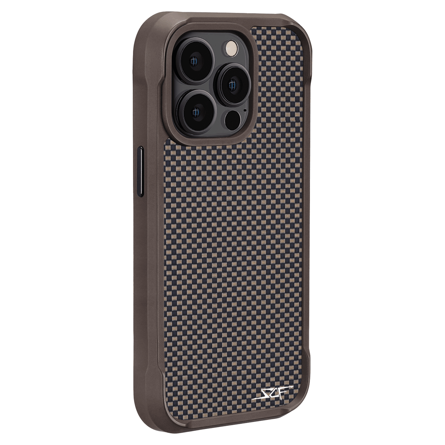 Kies-Motorsports Simply Carbon Fiber iPhone | Aramid Fiber Case | SPORT Series Brown Aramid Fiber / iPhone 15 Pro Max