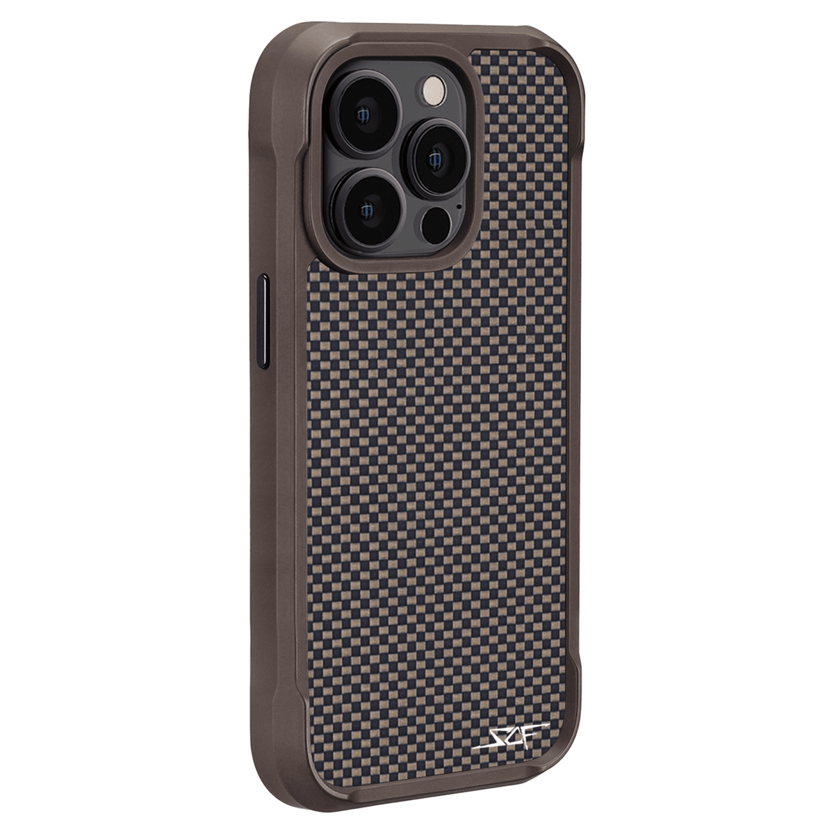 Kies-Motorsports Simply Carbon Fiber iPhone | Aramid Fiber Case | SPORT Series Brown Aramid Fiber / iPhone 15 Pro Max