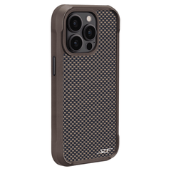 Kies-Motorsports Simply Carbon Fiber iPhone | Aramid Fiber Case | SPORT Series Brown Aramid Fiber / iPhone 15 Pro Max