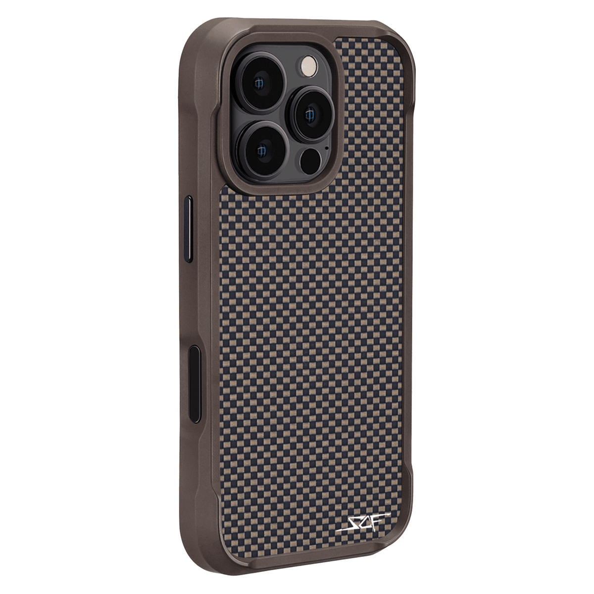 Kies-Motorsports Simply Carbon Fiber iPhone | Aramid Fiber Case | SPORT Series Brown Aramid Fiber / iPhone 16 Pro Max