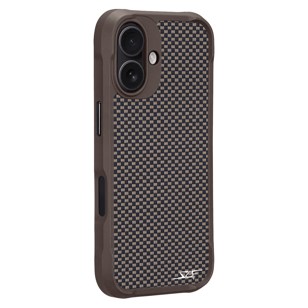 Kies-Motorsports Simply Carbon Fiber iPhone | Aramid Fiber Case | SPORT Series Brown Aramid Fiber / iPhone 17