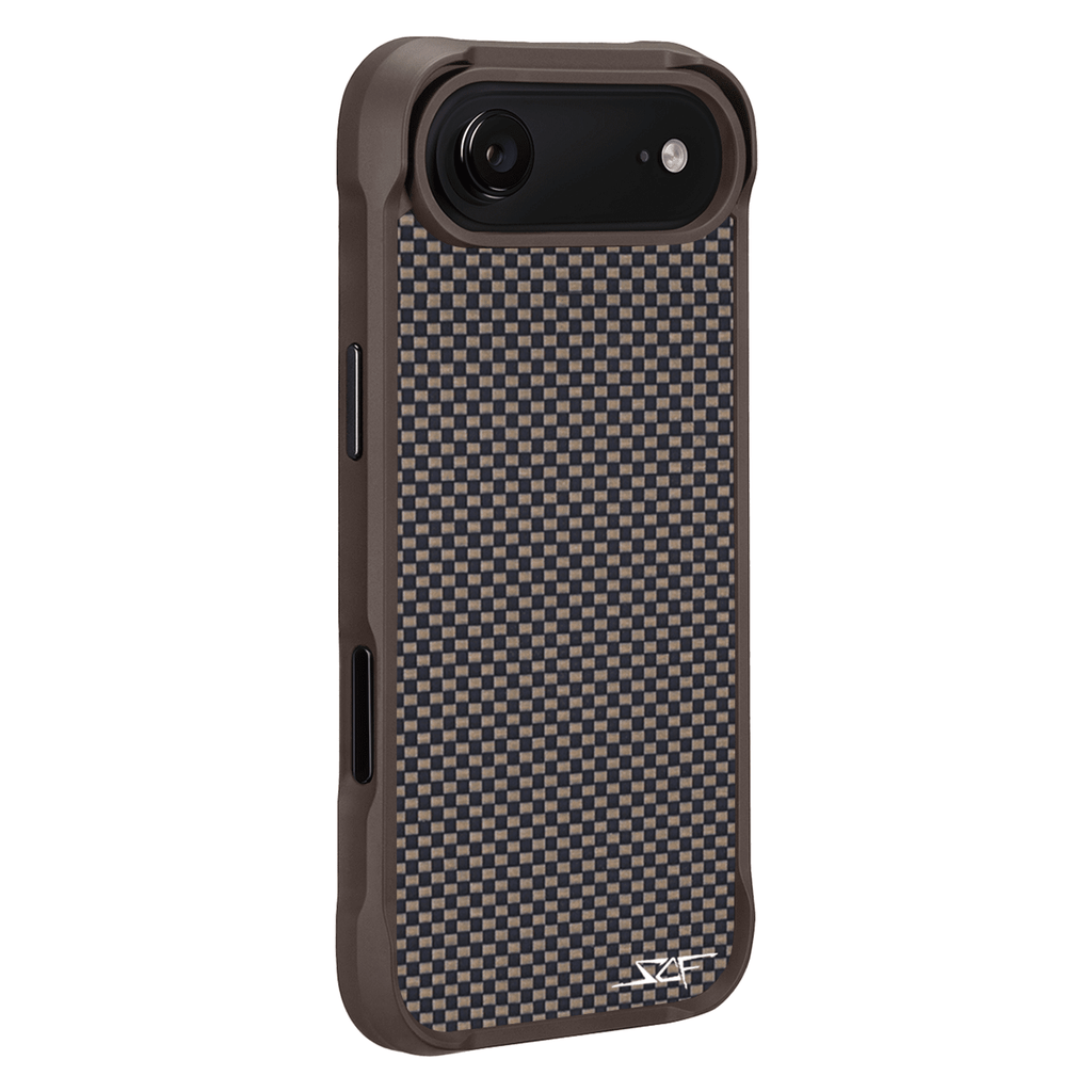 Kies-Motorsports Simply Carbon Fiber iPhone | Aramid Fiber Case | SPORT Series Brown Aramid Fiber / iPhone 17 Air