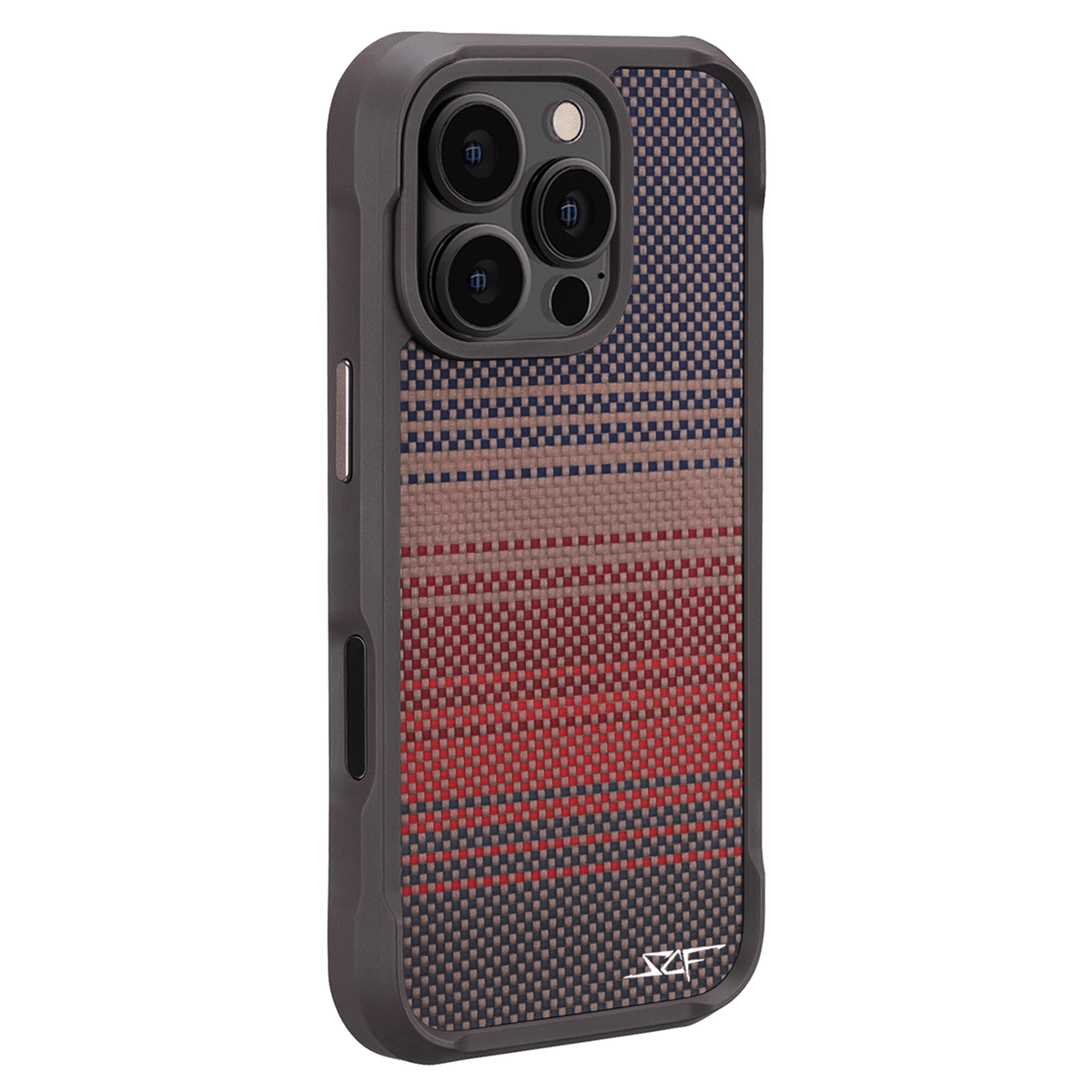 Kies-Motorsports Simply Carbon Fiber iPhone | Aramid Fiber Case | SPORT Series Radiant Orange Aramid / iPhone 16 Pro Max
