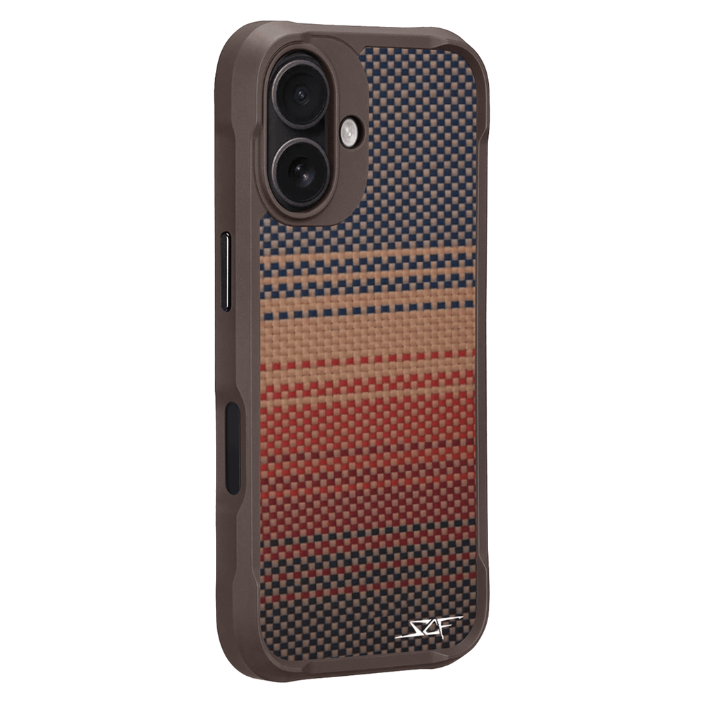 Kies-Motorsports Simply Carbon Fiber iPhone | Aramid Fiber Case | SPORT Series Radiant Orange Aramid / iPhone 17