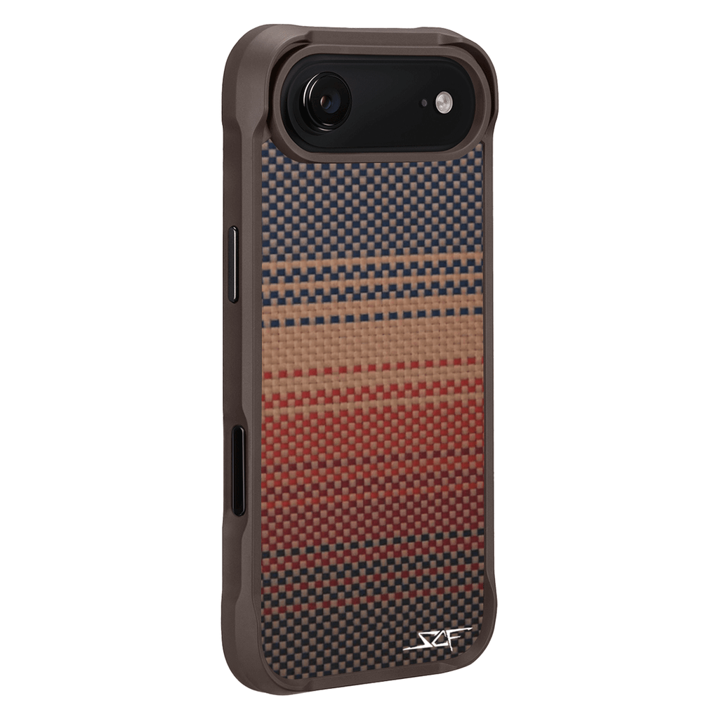 Kies-Motorsports Simply Carbon Fiber iPhone | Aramid Fiber Case | SPORT Series Radiant Orange Aramid / iPhone 17 Air