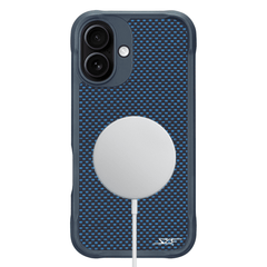 Kies-Motorsports Simply Carbon Fiber iPhone | Blue Aramid Fiber Case | SPORT Series