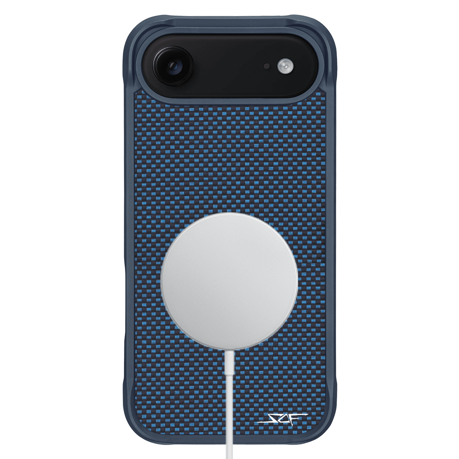 Kies-Motorsports Simply Carbon Fiber iPhone | Blue Aramid Fiber Case | SPORT Series