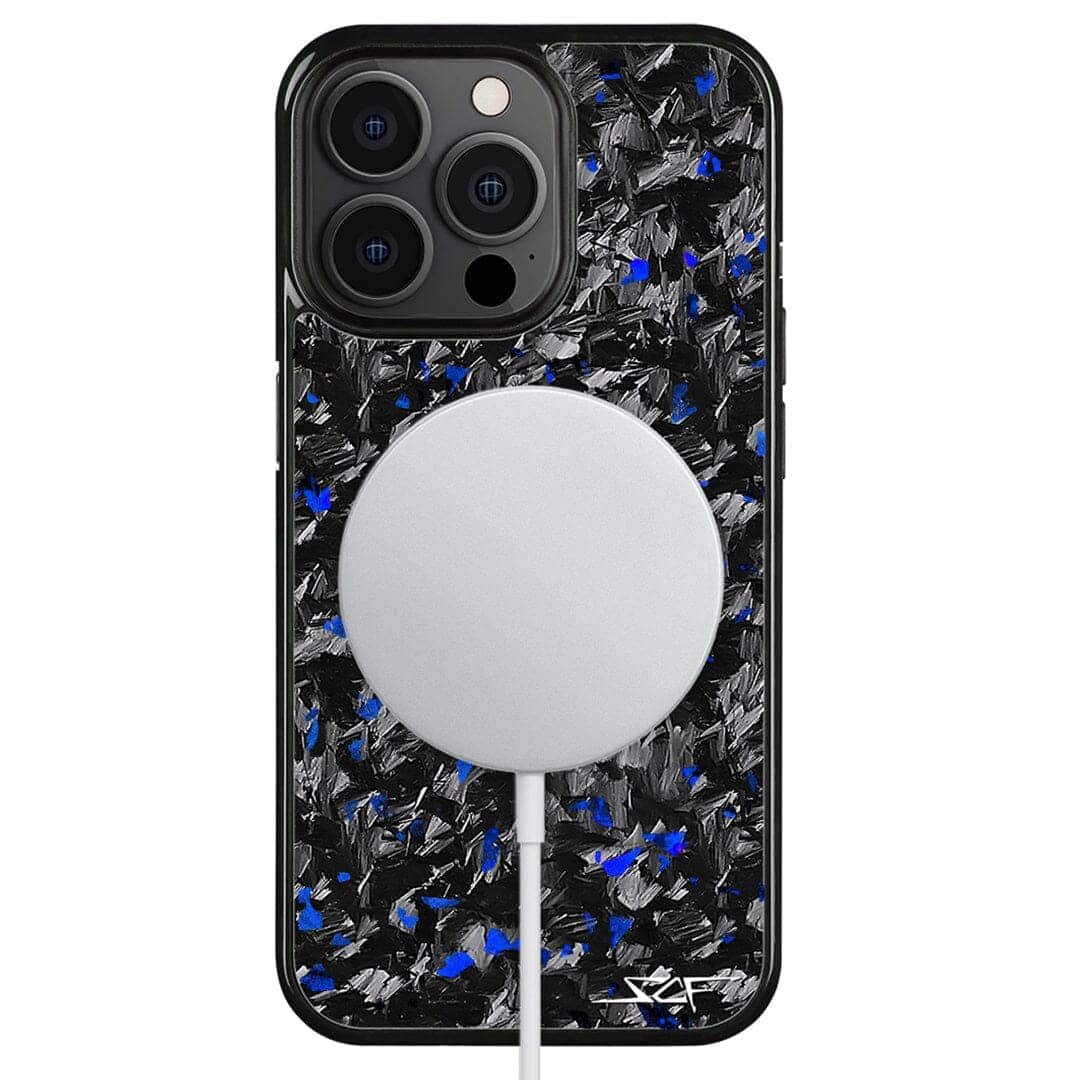 Kies-Motorsports Simply Carbon Fiber iPhone | Blue Flake Forged Carbon Fiber Case | CLASSIC Series