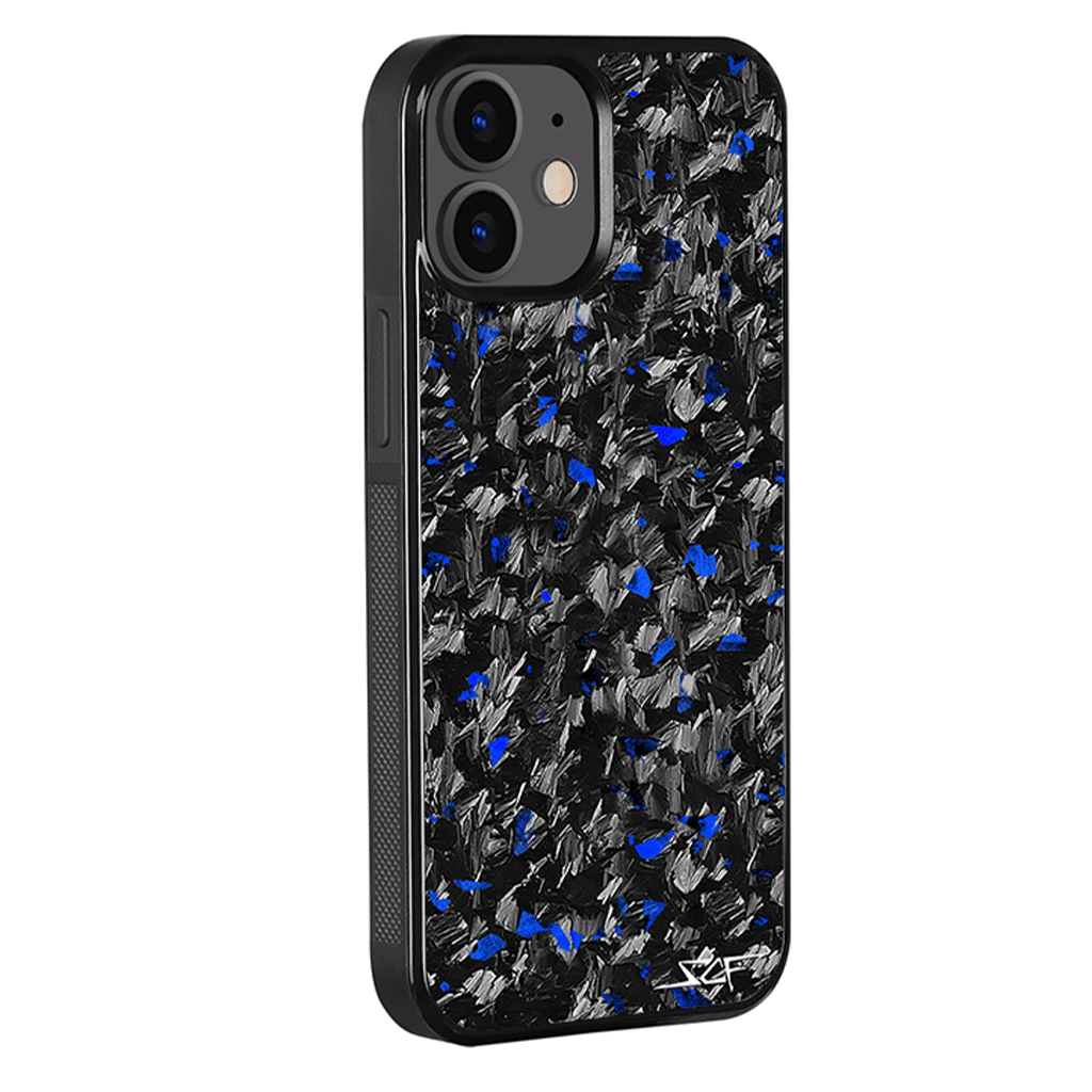 Kies-Motorsports Simply Carbon Fiber iPhone | Blue Flake Forged Carbon Fiber Case | CLASSIC Series iPhone 12