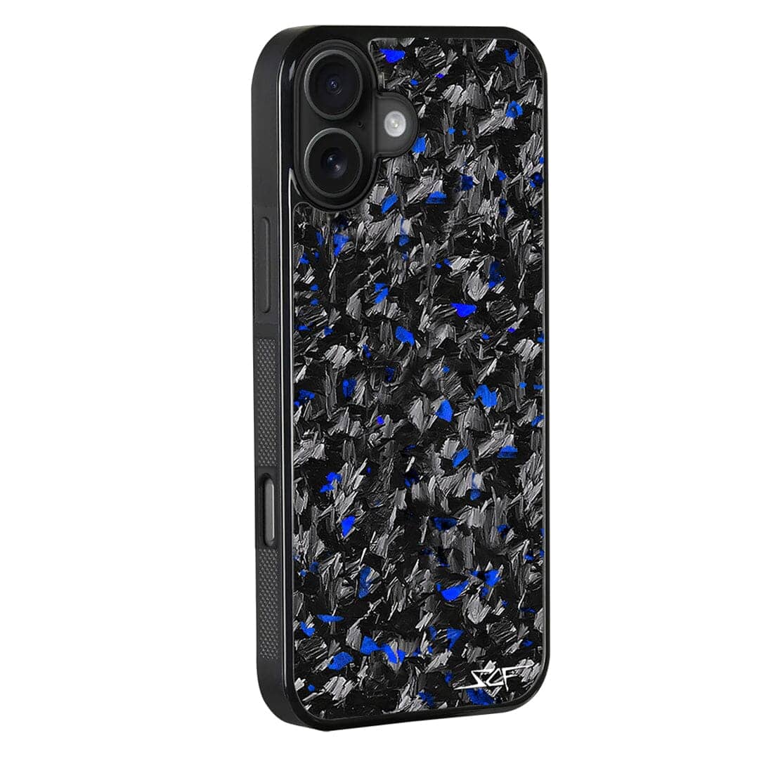Kies-Motorsports Simply Carbon Fiber iPhone | Blue Flake Forged Carbon Fiber Case | CLASSIC Series iPhone 17
