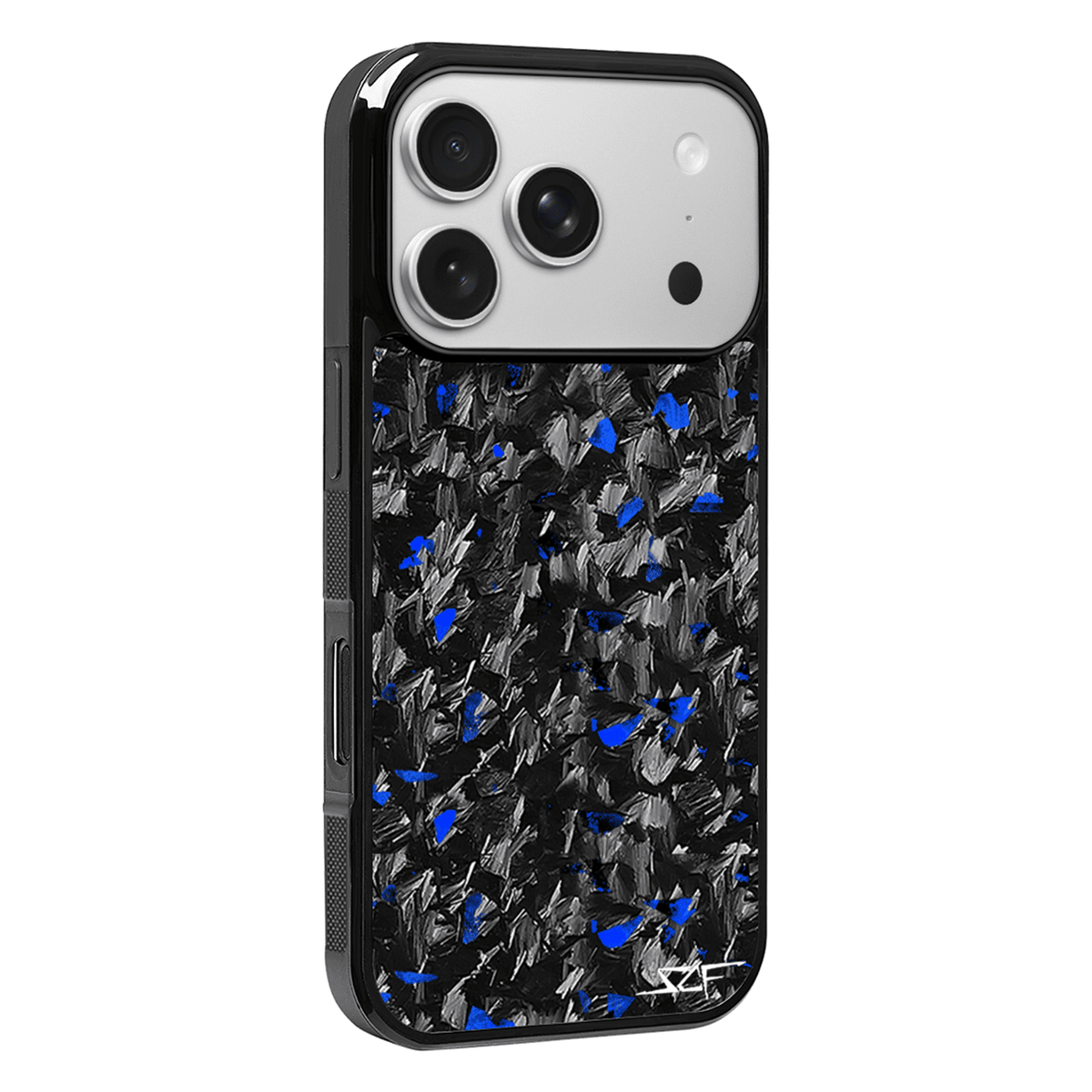 Kies-Motorsports Simply Carbon Fiber iPhone | Blue Flake Forged Carbon Fiber Case | CLASSIC Series iPhone 17 Pro Max