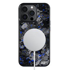 Kies-Motorsports Simply Carbon Fiber iPhone | Blue Flake Forged Chunk Carbon Fiber Case | CLASSIC Series