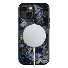 Kies-Motorsports Simply Carbon Fiber iPhone | Blue Flake Forged Chunk Carbon Fiber Case | CLASSIC Series