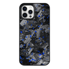 Kies-Motorsports Simply Carbon Fiber iPhone | Blue Flake Forged Chunk Carbon Fiber Case | CLASSIC Series