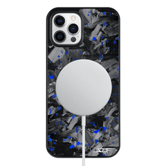 Kies-Motorsports Simply Carbon Fiber iPhone | Blue Flake Forged Chunk Carbon Fiber Case | CLASSIC Series
