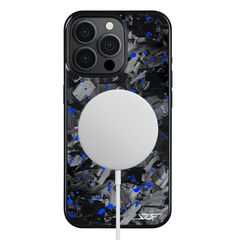 Kies-Motorsports Simply Carbon Fiber iPhone | Blue Flake Forged Chunk Carbon Fiber Case | CLASSIC Series