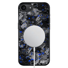 Kies-Motorsports Simply Carbon Fiber iPhone | Blue Flake Forged Chunk Carbon Fiber Case | CLASSIC Series