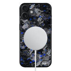 Kies-Motorsports Simply Carbon Fiber iPhone | Blue Flake Forged Chunk Carbon Fiber Case | CLASSIC Series