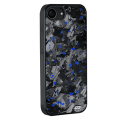 Kies-Motorsports Simply Carbon Fiber iPhone | Blue Flake Forged Chunk Carbon Fiber Case | CLASSIC Series iPhone 16e