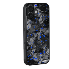 Kies-Motorsports Simply Carbon Fiber iPhone | Blue Flake Forged Chunk Carbon Fiber Case | CLASSIC Series iPhone 17