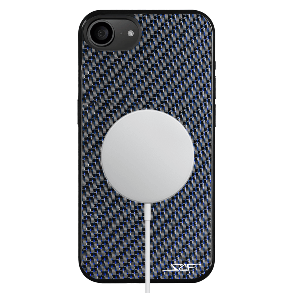 Kies-Motorsports Simply Carbon Fiber iPhone | Blue Lace Carbon Fiber Case | CLASSIC Series