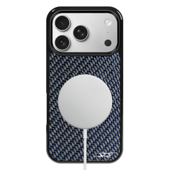 Kies-Motorsports Simply Carbon Fiber iPhone | Blue Lace Carbon Fiber Case | CLASSIC Series