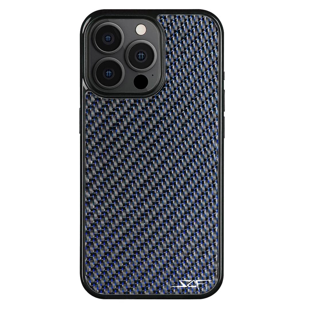 Kies-Motorsports Simply Carbon Fiber iPhone | Blue Lace Carbon Fiber Case | CLASSIC Series