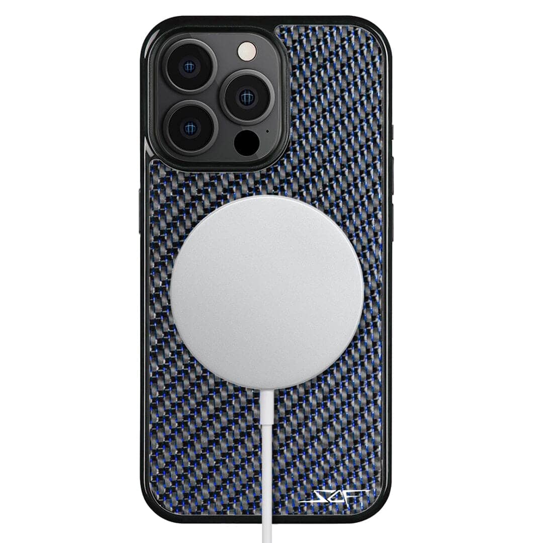 Kies-Motorsports Simply Carbon Fiber iPhone | Blue Lace Carbon Fiber Case | CLASSIC Series